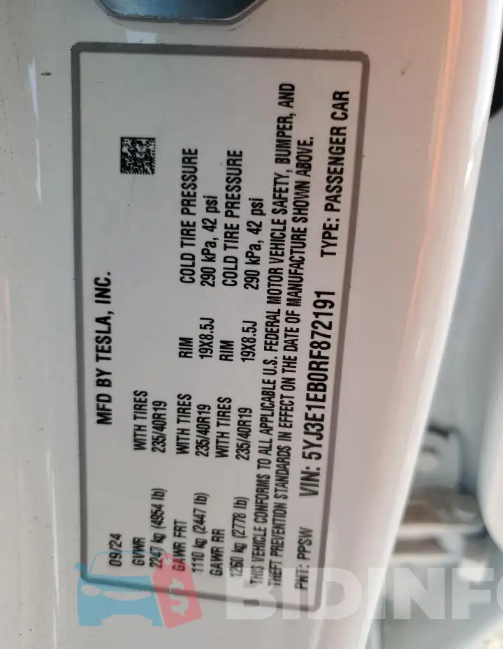 5YJ3E1EB0RF872191 Photo# 12