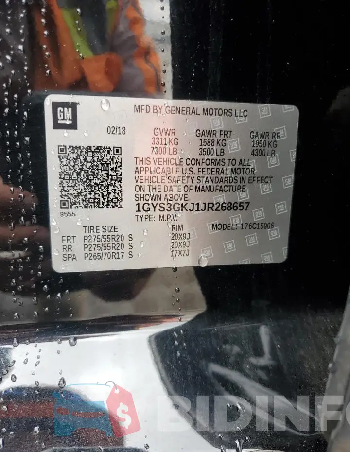 1GYS3GKJ1JR268657 Photo# 13