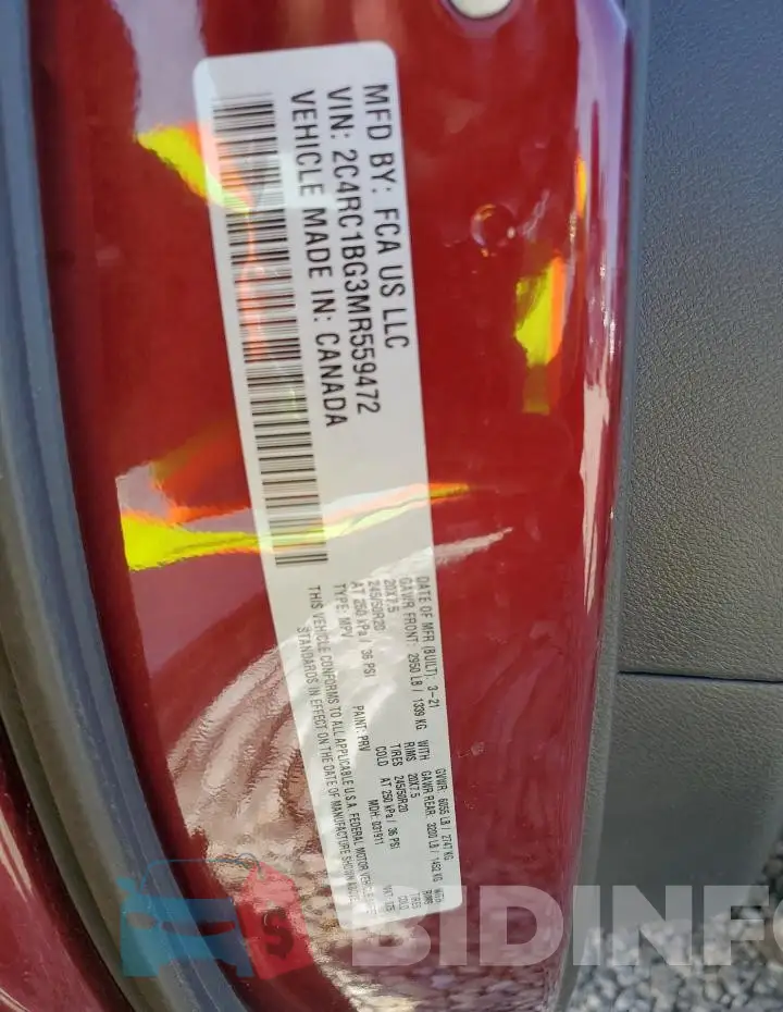 2C4RC1BG3MR559472 Photo# 14