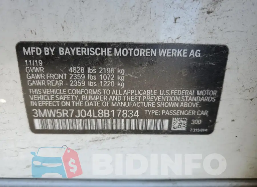 3MW5R7J04L8B17834 Photo# 13