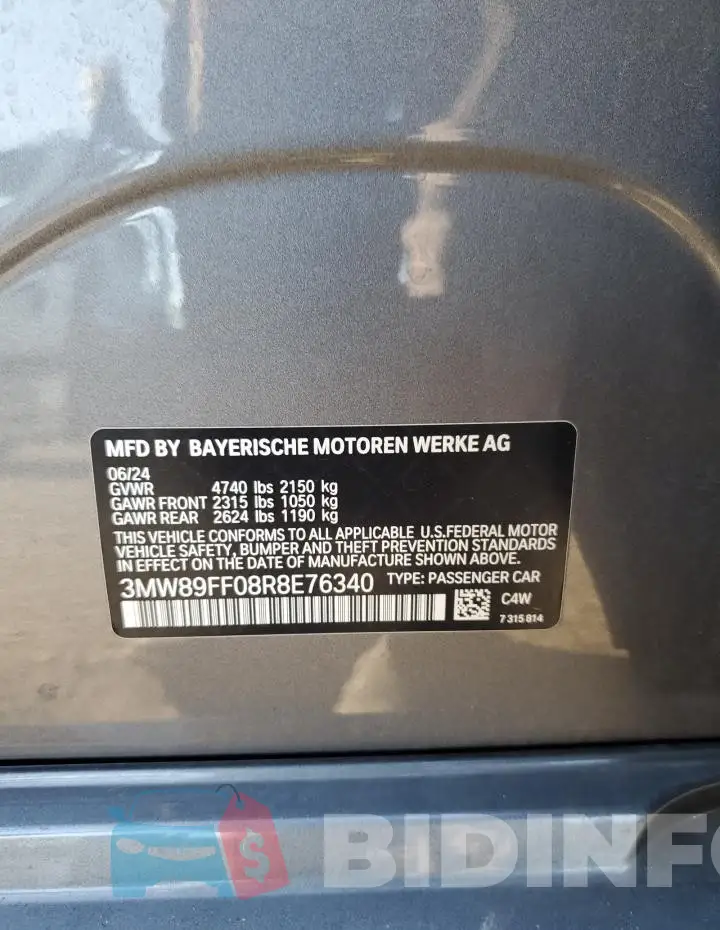 3MW89FF08R8E76340 Photo# 12