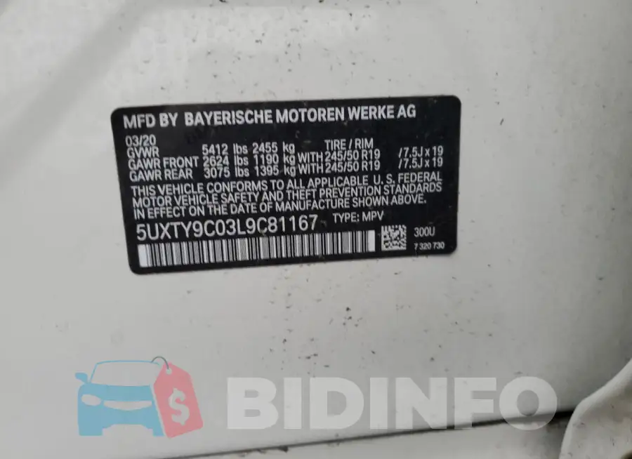 5UXTY9C03L9C81167 Photo# 13