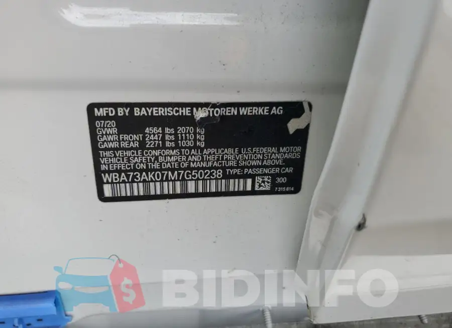 WBA73AK07M7G50238 Photo# 12