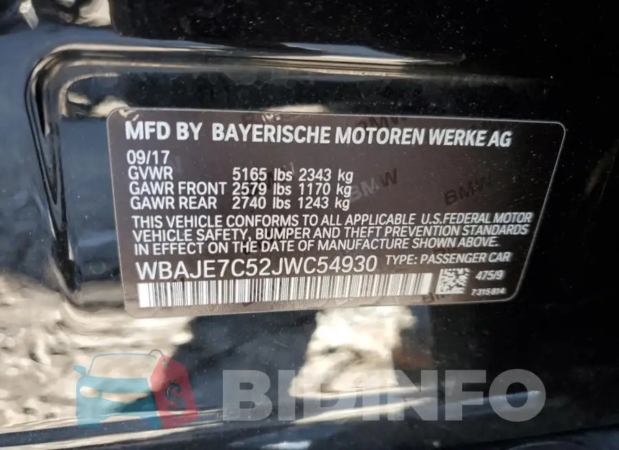 WBAJE7C52JWC54930 Photo# 12
