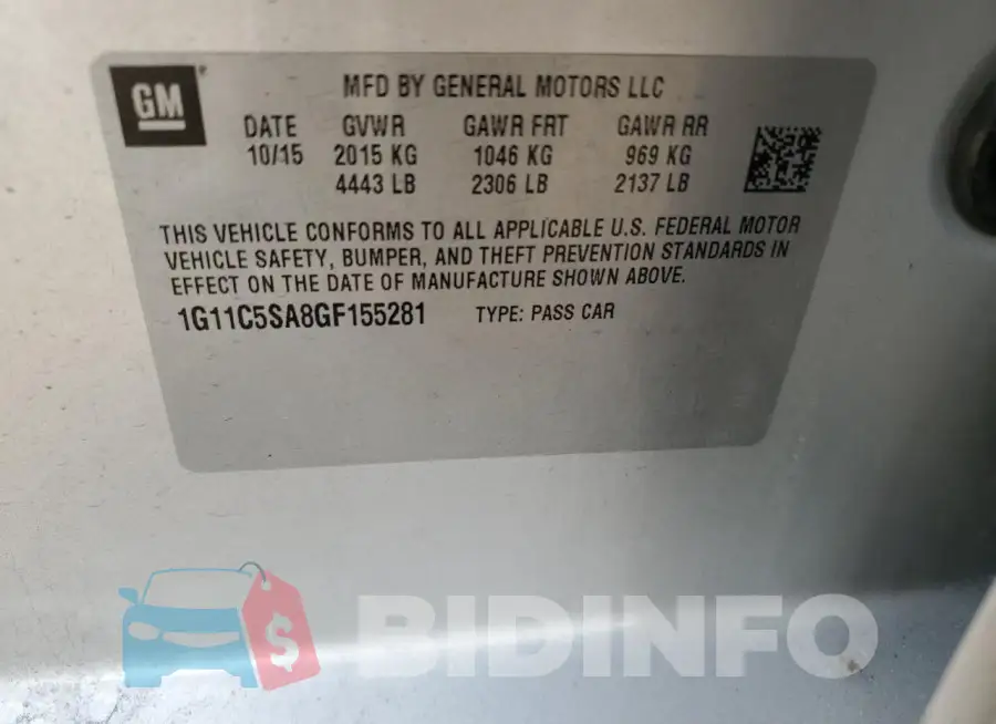 1G11C5SA8GF155281 Photo# 12
