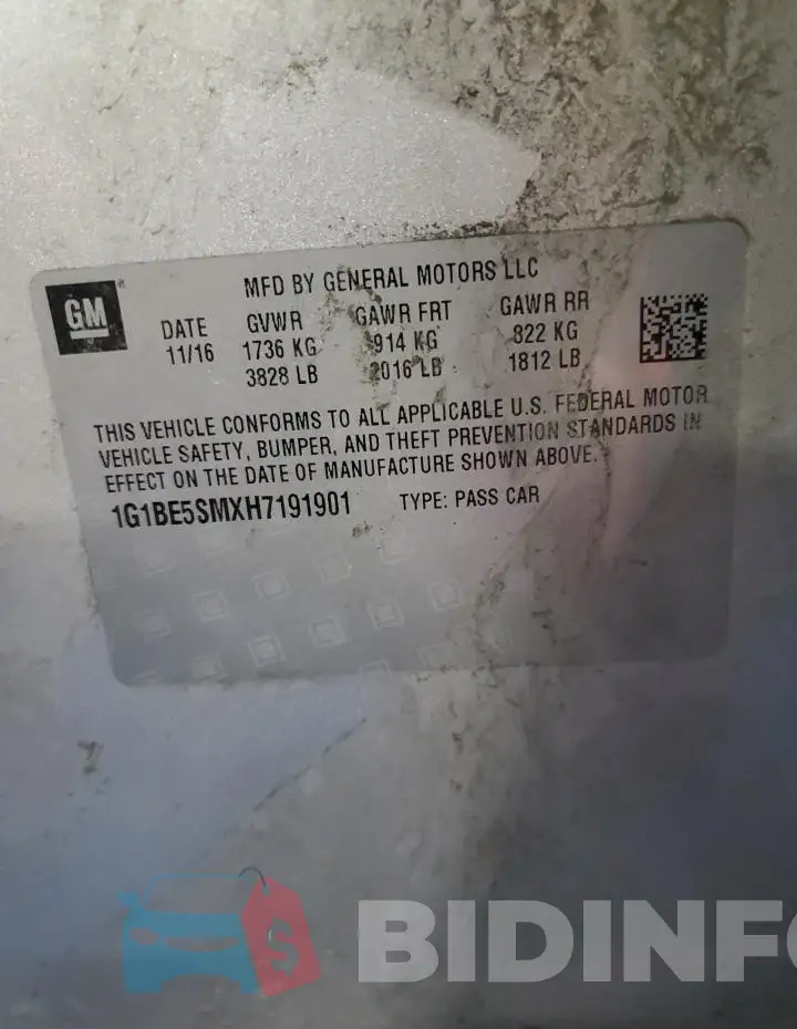 1G1BE5SMXH7191901 Photo# 12