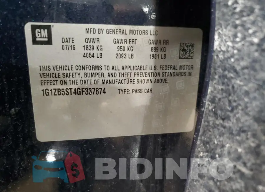 1G1ZB5ST4GF337874 Photo# 12