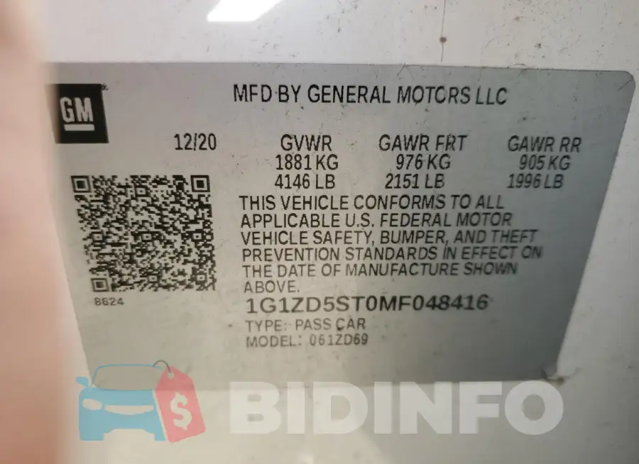 1G1ZD5ST0MF048416 Photo# 13