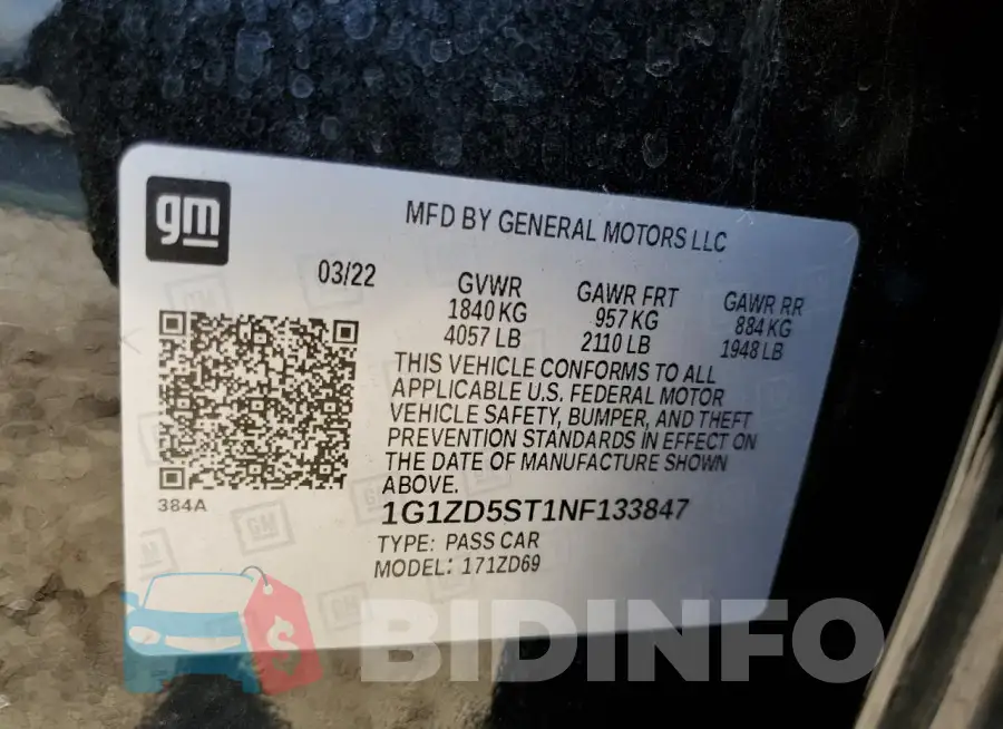 1G1ZD5ST1NF133847 Photo# 12
