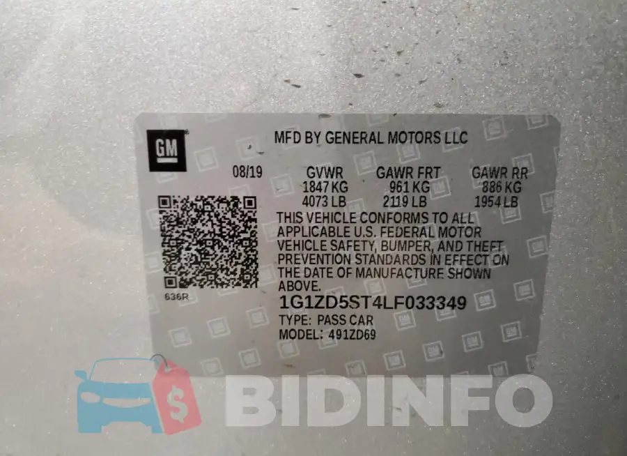 1G1ZD5ST4LF033349 Photo# 12