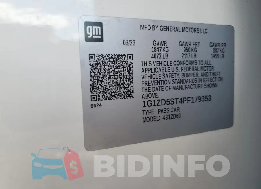 1G1ZD5ST4PF179353 Photo# 12