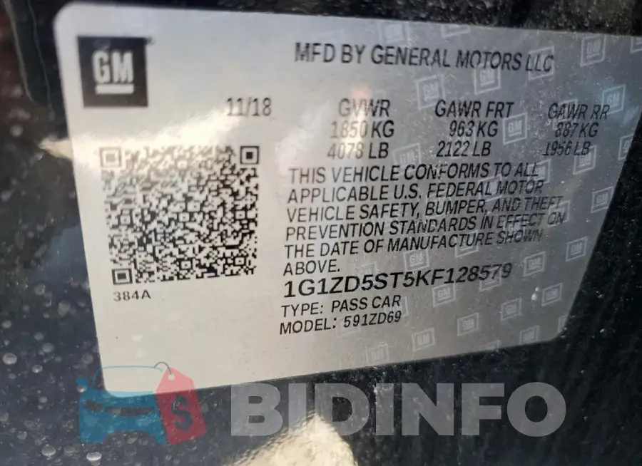 1G1ZD5ST5KF128579 Photo# 12