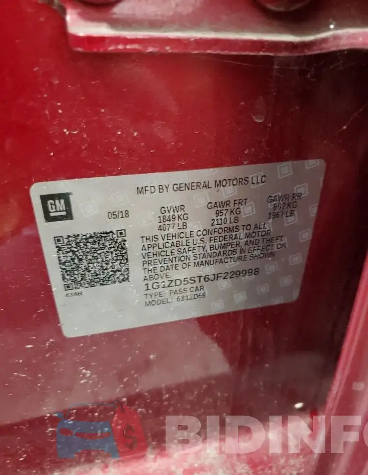 1G1ZD5ST6JF229998 Photo# 12