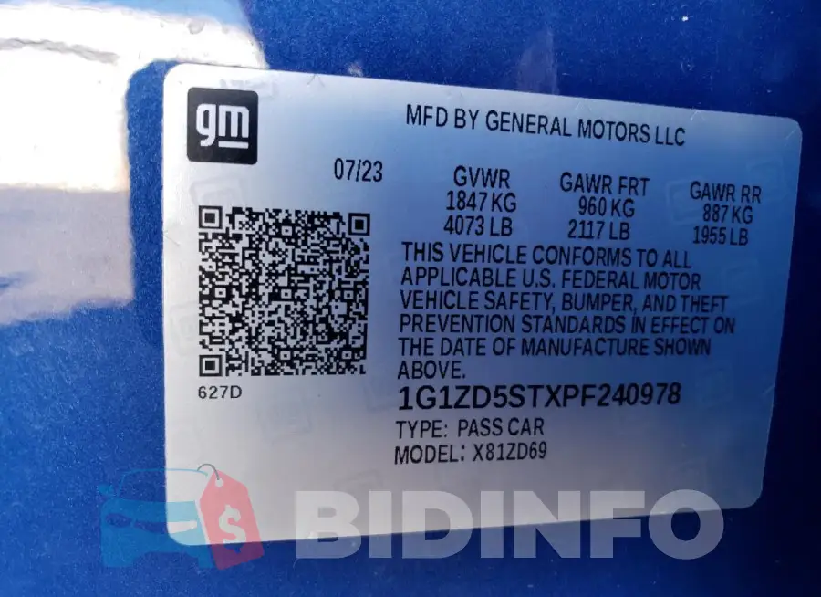1G1ZD5STXPF240978 Photo# 12
