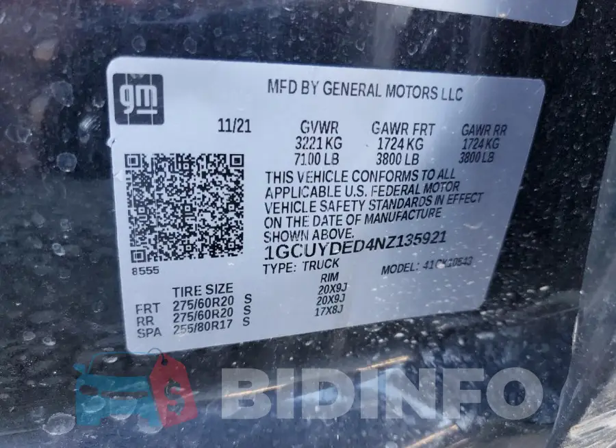 1GCUYDED4NZ135921 Photo# 13