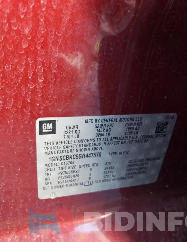 1GNSCBKC5GR447570 Photo# 12