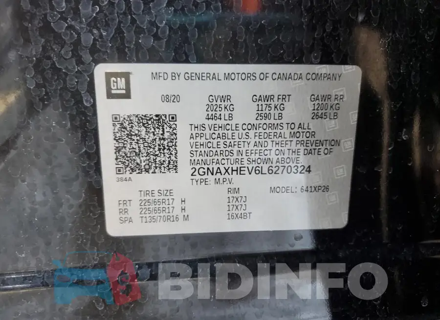 2GNAXHEV6L6270324 Photo# 13