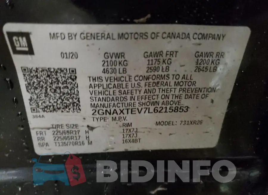 2GNAXTEV7L6215853 Photo# 14