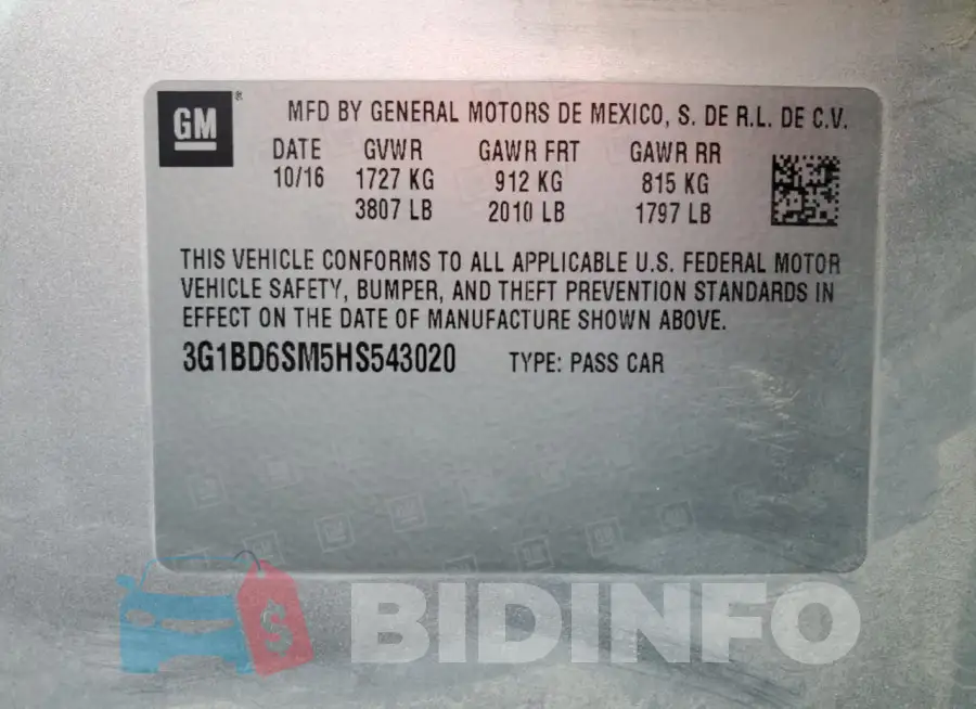 3G1BD6SM5HS543020 Photo# 12