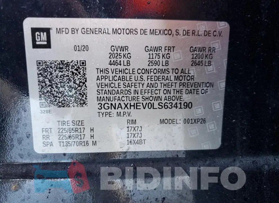 3GNAXHEV0LS634190 Photo# 13