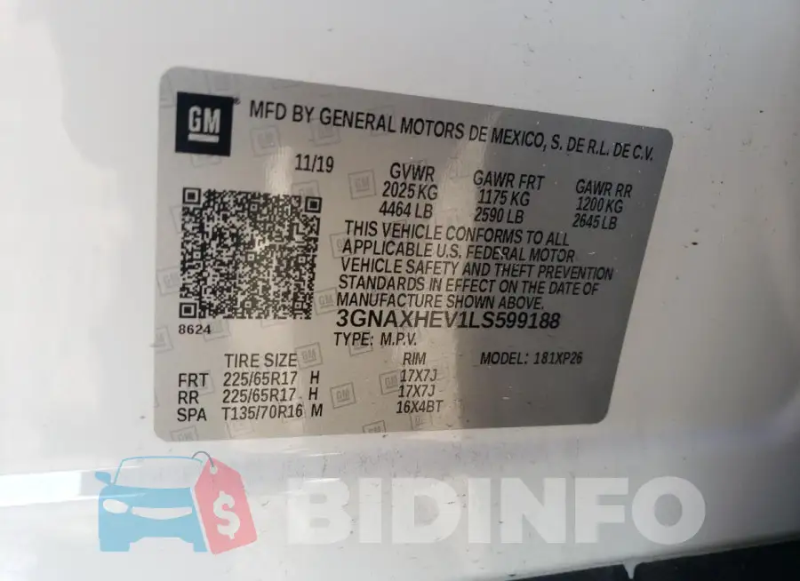 3GNAXHEV1LS599188 Photo# 13
