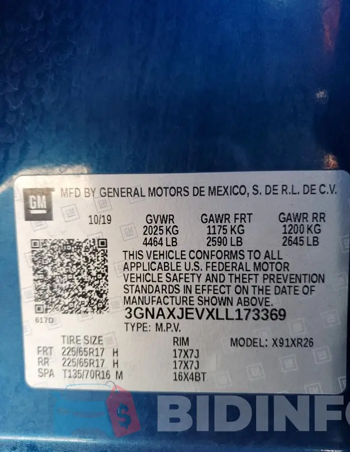 3GNAXJEVXLL173369 Photo# 13