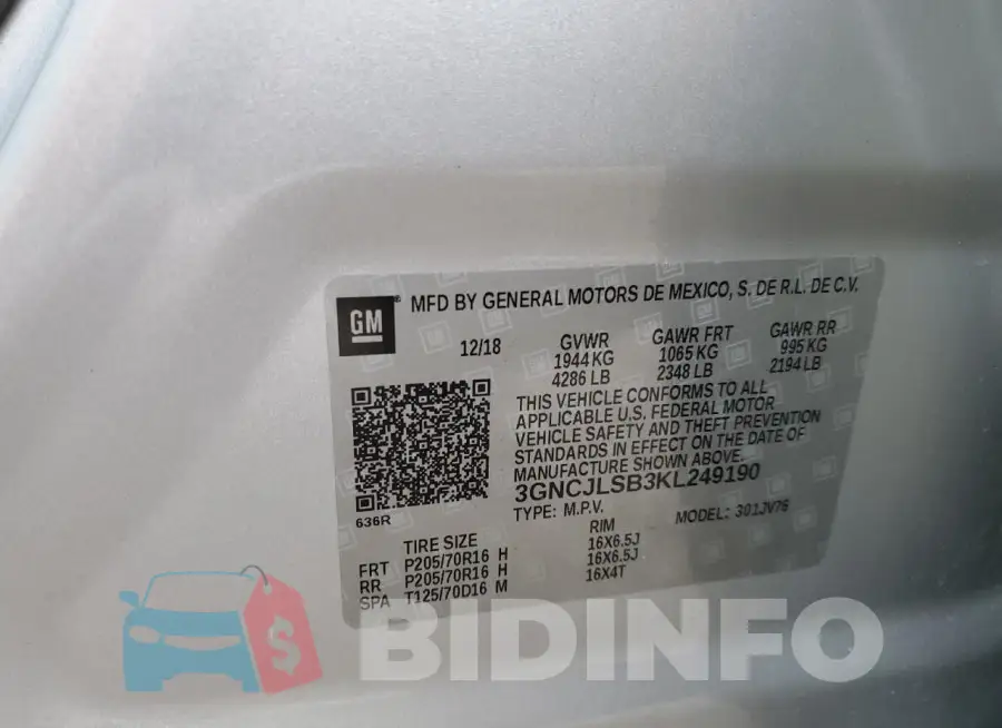 3GNCJLSB3KL249190 Photo# 13