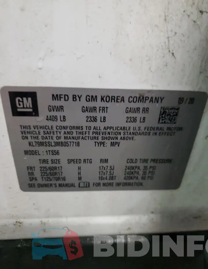KL79MSSL3MB057718 Photo# 14