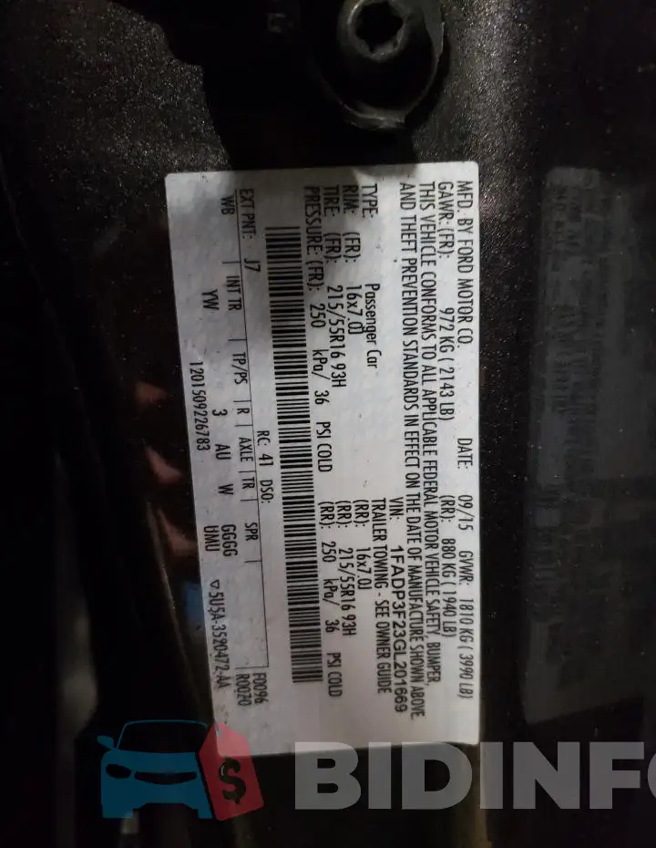 1FADP3F23GL201669 Photo# 12