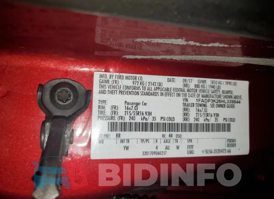 1FADP3K26HL339844 Photo# 14
