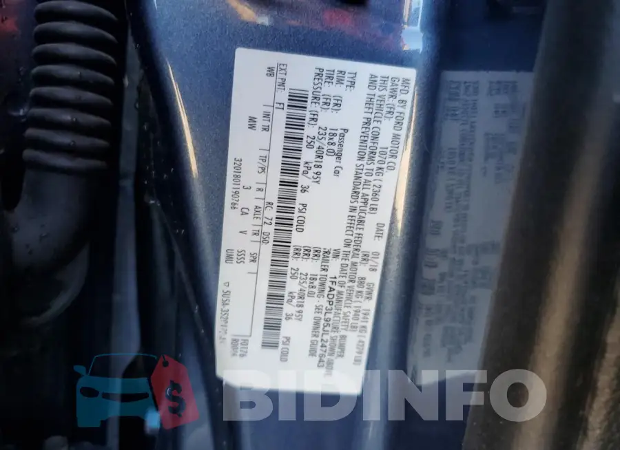 1FADP3L95JL247643 Photo# 12