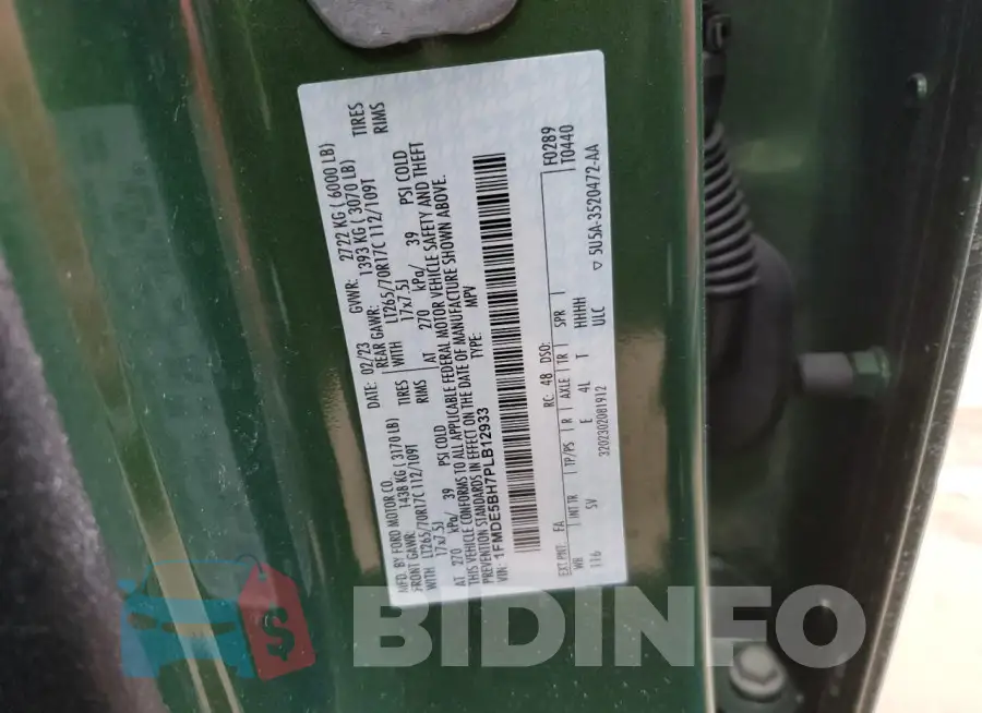 1FMDE5BH7PLB12933 Photo# 13