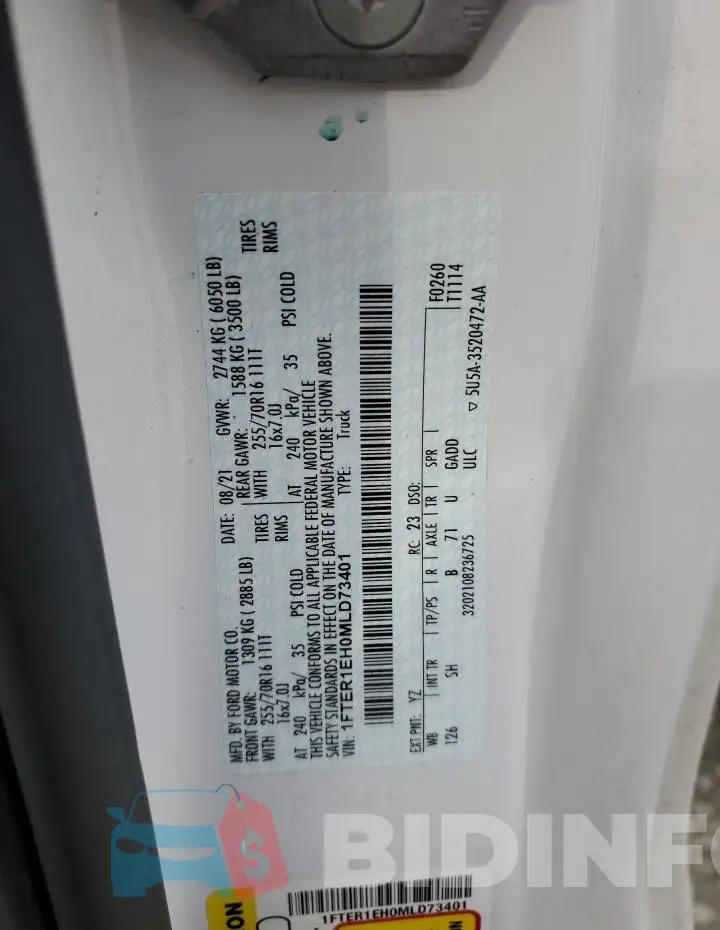 1FTER1EH0MLD73401 Photo# 12