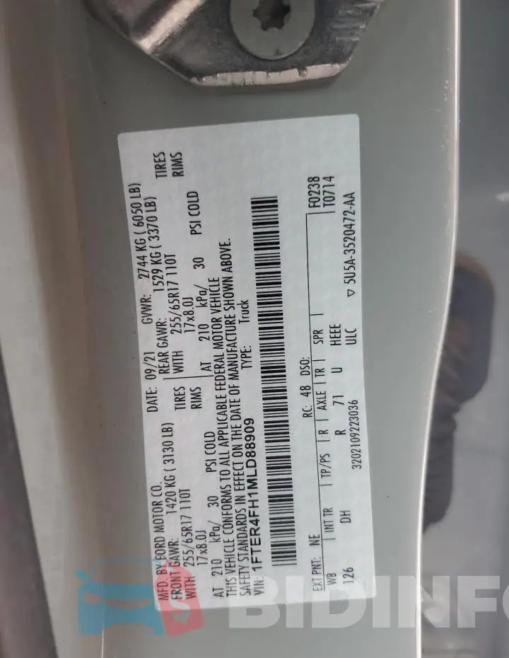 1FTER4FH1MLD88909 Photo# 12