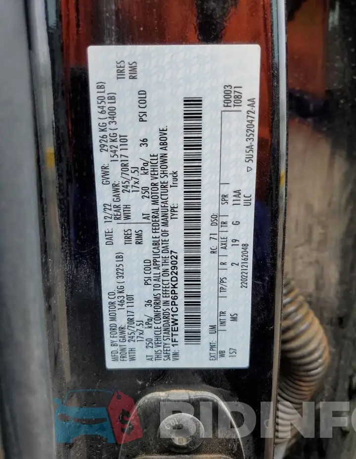 1FTEW1CP6PKD29027 Photo# 12