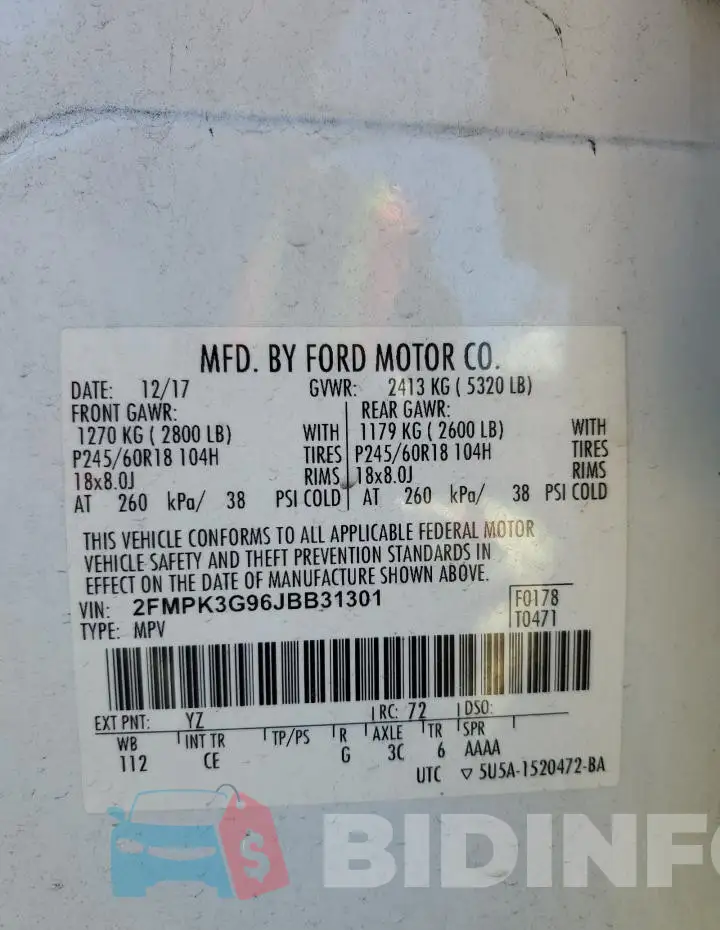 2FMPK3G96JBB31301 Photo# 14