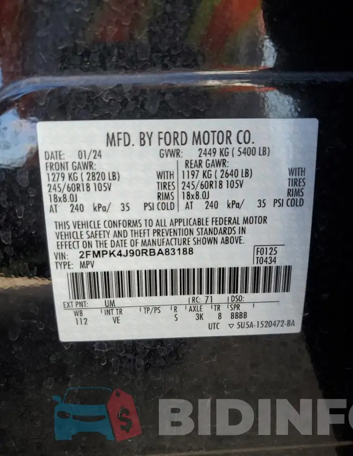 2FMPK4J90RBA83188 Photo# 13