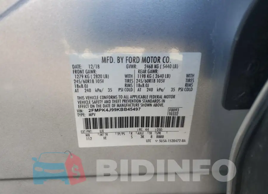 2FMPK4J99KBB45497 Photo# 13