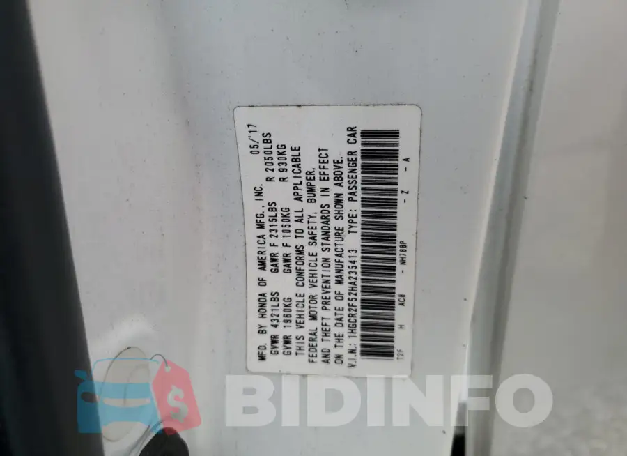 1HGCR2F52HA235413 Photo# 13