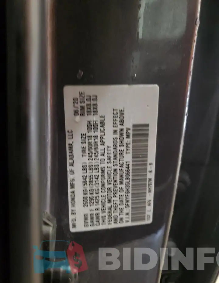 5FNYF6H35LB066441 Photo# 13