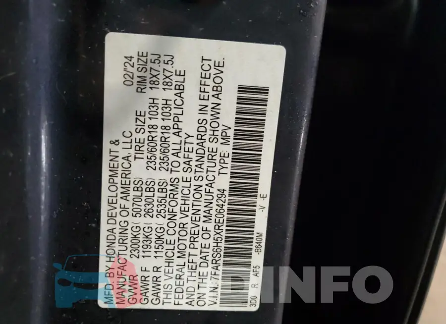 7FARS6H5XRE064294 Photo# 13