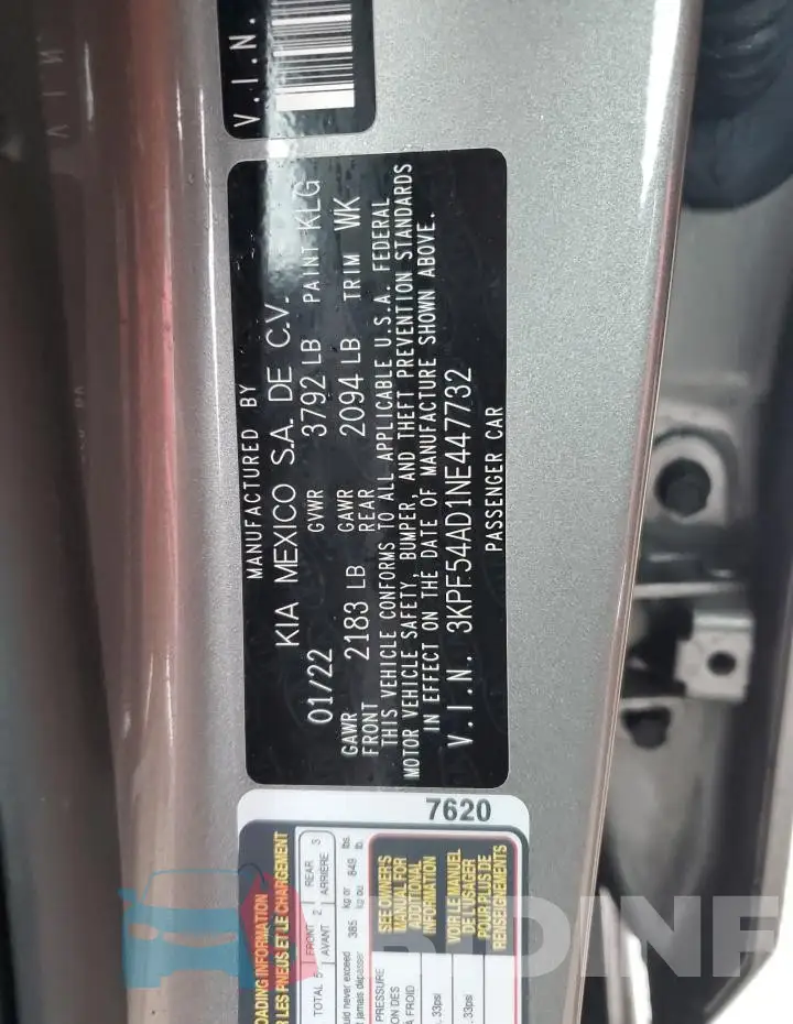 3KPF54AD1NE447732 Photo# 12