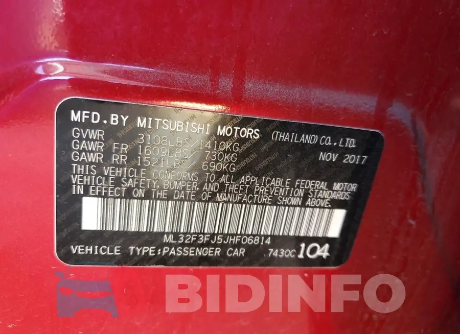 ML32F3FJ5JHF06814 Photo# 12