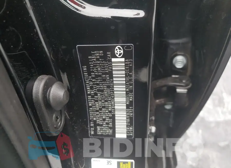 5YFB4MDE4SP231874 Photo# 12