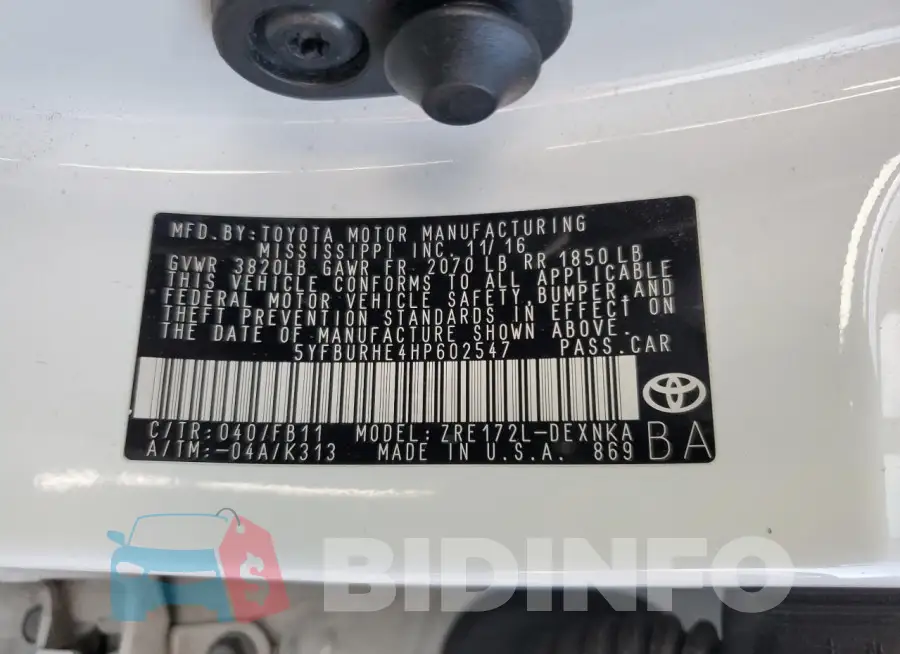 5YFBURHE4HP602547 Photo# 13