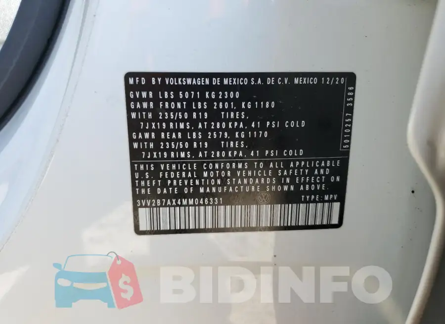 3VV2B7AX4MM046331 Photo# 13