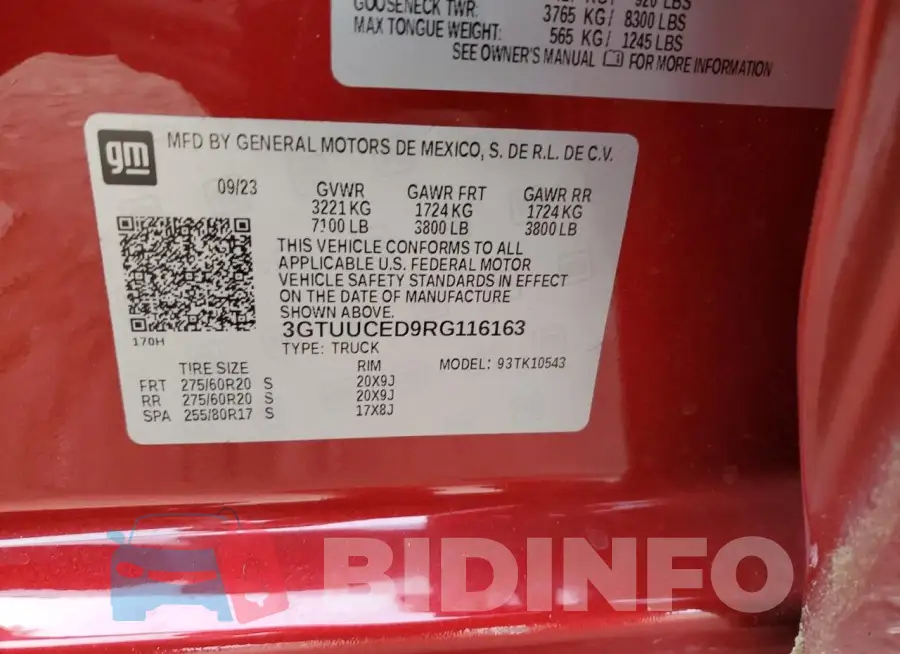 3GTUUCED9RG116163 Photo# 12