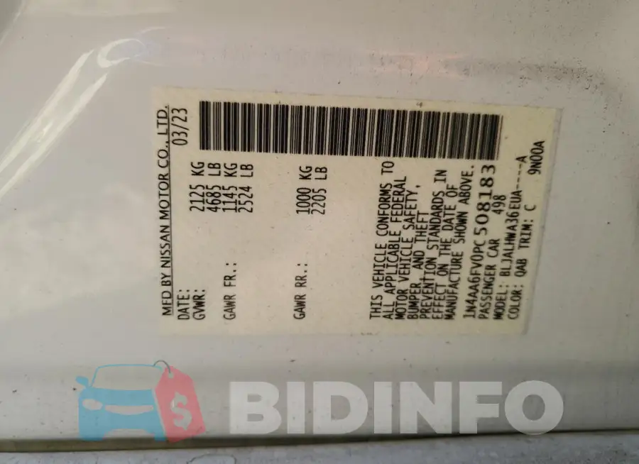 1N4AA6FV0PC508183 Photo# 12