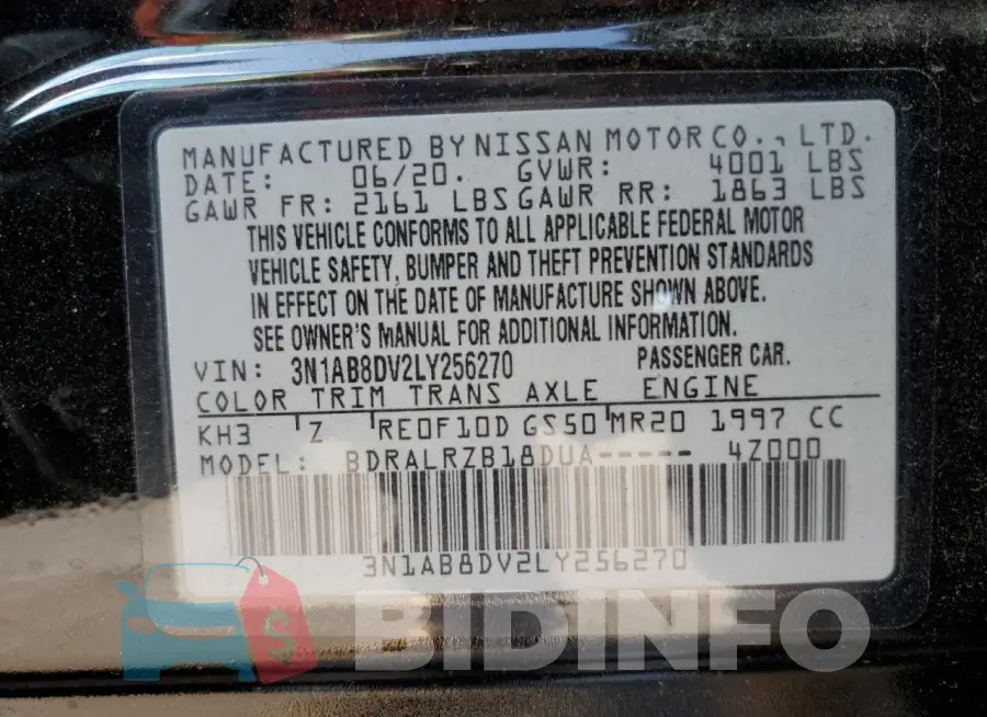 3N1AB8DV2LY256270 Photo# 13