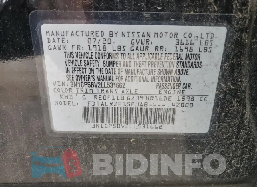 3N1CP5BV2LL531662 Photo# 12